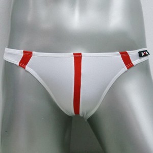 กลับมาอีกครั้ง ตามคำเรียกร้อง Bikini สีขาว ตัดด้วยสีแดง Sport เนื้อผ้า 95% Spandex COTTON 5% :MB-780-RD