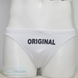  กางเกงว่ายน้ำ สีขาว original สร้างความเป็นตัวคุณ ผ้า Polyester 95% ผสม Spandex 5% 