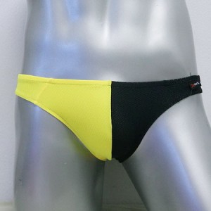 กางเกงในชาย Bikini สีเหลือง-ดำ สวมใส่แล้วกระชับตัว รัดตัว สบายตัว และดูเซ็กซี่อีกแบบ เนื้อผ้า Spandex 100% :A114