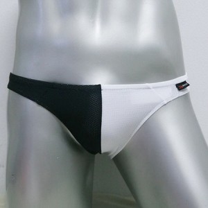 กางเกงในชาย Bikini สีดำ-ขาว สวมใส่แล้วกระชับตัว รัดตัว สบายตัว และดูเซ็กซี่อีกแบบ เนื้อผ้า Spandex 100% :A071
