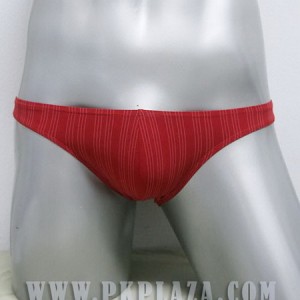 กลับมาอีกครั้ง Bikini สีแดง เน้นลายเส้น Spandex ผสม Cotton เนื้อนิ่ม ลายสวย ใส่สบายมาก สไตล์ M-Body :MB-820