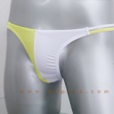    Thong (T-Back)   สีขาวตัดเหลือง 