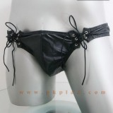    Bikini sexy   สีดำ แนวผูกเชือกผ้ามัน Fashion เซ็กซี่ 