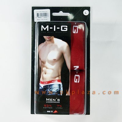 กางเกงในชาย M-I-G เอ็มไอจี รุ่น Half Brief Red จัดรายการขายเป็นแพค แพคละ 2 ตัว รุ่นนี้ขอบเป็นยางยืด MIG :MIG-HB-RED กางเกงในชาย M-I-G เอ็มไอจี รุ่น Half Brief Red จัดรายการขายเป็นแพค แพคละ 2 ตัว รุ่นนี้ขอบเป็นยางยืด MIG :MIG-HB-RED