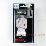  กางเกงในชาย M-I-G รุ่น Boxer Bold ขอบสีเทา ผ้าพื้นสีดำ 1 ตัว The Real Comfort ใส่สบาย Low Rise Trunk 93% Cotton 7% Lycra ราคาข้างกล่อง 1...