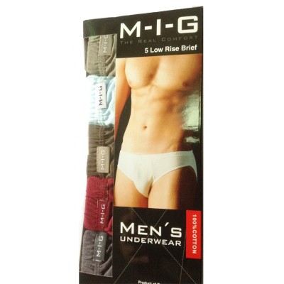 กางเกงในชาย M-I-G รุ่น BoxP5 เซ็ต 5 ตัว คละ 5 สี Free size เอว 30-35 นิ้วThe Real Comfort ใส่สบาย Low Rise :MIG-BoxP5 กางเกงในชาย M-I-G รุ่น BoxP5 เซ็ต 5 ตัว คละ 5 สี Free size เอว 30-35 นิ้วThe Real Comfort ใส่สบาย Low Rise :MIG-BoxP5