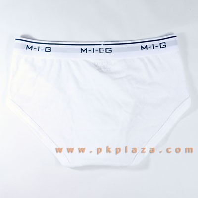 กางเกงในชาย M-I-G เอ็มไอจี รุ่น HB P/2 จัดรายการขายเป็นแพค แพคละ 2 สีขาว และสีดำอย่างละหนึ่งตัว เนื้อผ้า :MIG-HB-P/2