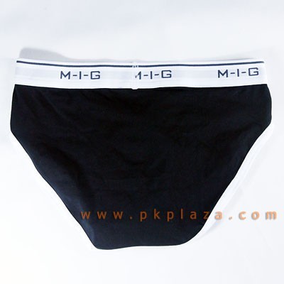 กางเกงในชาย M-I-G เอ็มไอจี แพค 2 ตัว รุ่น Half Brief Gen Y Black and :MIG-HB-GenY-BKWT