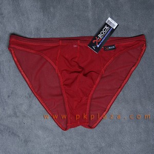 กางเกงในชาย X-Rock ซีทรูสีแดง ผ้าสเปนเดกซ์ใส่สบาย มีรูระบายเล็กทั้งตัวใส่แล้วดูดีเหมือนนายแบบในรูป :A006