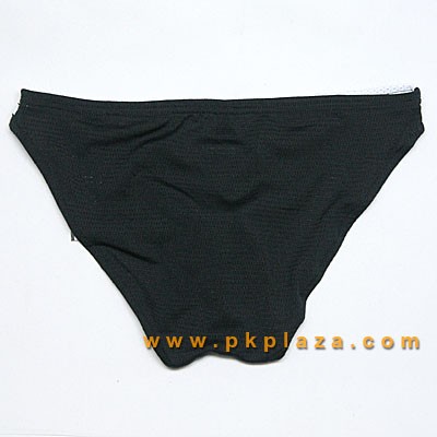 Bikini ผ้านิ่ม มีรูระบาย จาก X-Rock รุ่น Black and White พื้นสีดำ ลายสีขาว ผ้า Spandex ตาข่าย :A115