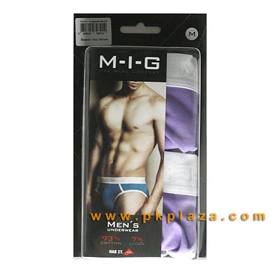กางเกงในชาย M-I-G เอ็มไอจี แพค 2 ตัว รุ่น Half Brief Gen Y สีม่วงอ่อน Light :MIG-HB-GenY-PULgt กางเกงในชาย M-I-G เอ็มไอจี แพค 2 ตัว รุ่น Half Brief Gen Y สีม่วงอ่อน Light :MIG-HB-GenY-PULgt