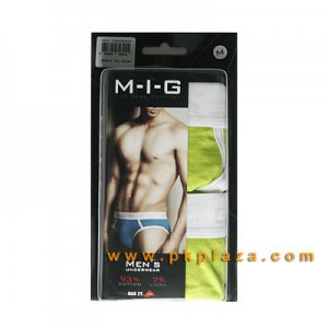 กางเกงในชาย M-I-G เอ็มไอจี แพค 2 ตัว รุ่น Half Brief Gen Y :MIG-HB-GenY-GRYL