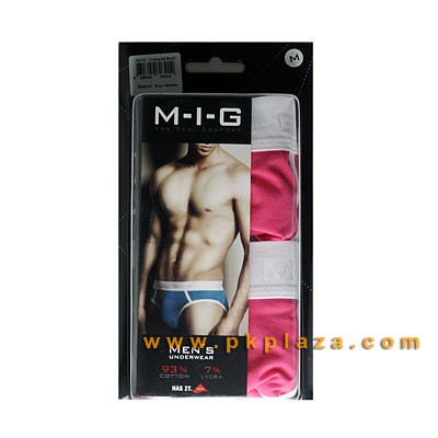 กางเกงในชาย M-I-G เอ็มไอจี แพค 2 ตัว รุ่น Half Brief Gen Y สีชมพูเข้ม Deep :MIG-HB-GenY-PKdp
