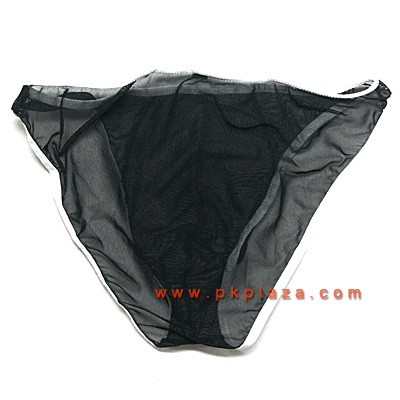 กางเกงในชาย X-Rock ซีทรูหน้าหลัง สีดำ มีขอบยางยืดสีขาวรอบตัวผ้าสเปนเดกซ์ นิ่มมากใส่สบาย  Sexy :A112