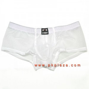 Boxer ผ้าแก้วสีขาว ซีทรูทั้งตัว  กิ๊บเก๋ เซ๊กซี่ มีสไตล์เนื้อนิ่มยืดใส่สบาย ดูดีมีสไตล์ จาก M-Body :MB-888