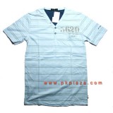  เสื้อ POLO แขนสั้น คอวี Design by JAME สีฟ้า ลายขวาง  รุ่นนี้ มีไซส์ M เท่านั้น รอบอก 94.5 ซม  ความยาวเสื้อ 70 ซม  ของมีจำนวนจำกัด 