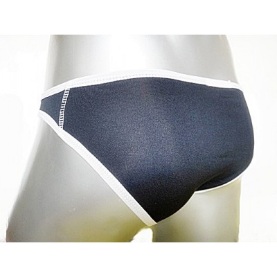 กางเกงในชาย Bikini สีดำขอบขาว ผ้า Spandax นิ่มยืด ใส่สบายจาก :MB-856-BK