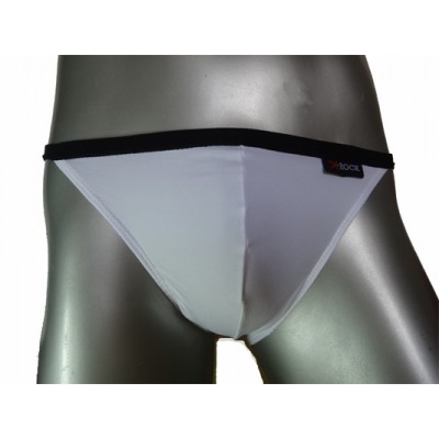 กางเกงในชาย Bikini X-Rock สีขาวขอบดำ สไตล์ TANGA :T501