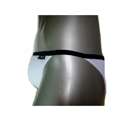 กางเกงในชาย Bikini X-Rock สีขาวขอบดำ สไตล์ TANGA :T501