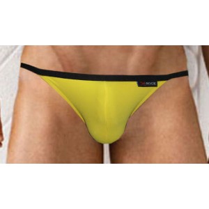 กางเกงในชาย Bikini X-Rock สีเหลืองขอบดำ สไตล์ TANGA :T502