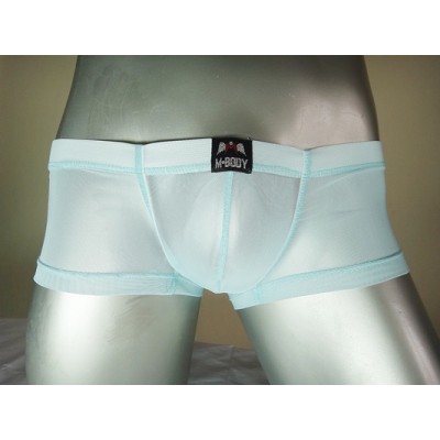 Boxer ซีทรู สีฟ้าอมเขียว สุดเร้าใจ มีรูระบายรอบด้าน ผ้านิ่มใสสบาย อีกหนึ่งความ Sexy :MB-906 Boxer ซีทรู สีฟ้าอมเขียว สุดเร้าใจ มีรูระบายรอบด้าน ผ้านิ่มใสสบาย อีกหนึ่งความ Sexy :MB-906