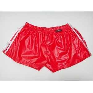 Boxer Short จาก X-Rock สีแดง เอวต่ำ ขาสั้น สูงเพียงหนึ่งคืบ ผ้า UV Gelanots นำเข้าจากญี่ปุ่น ผ้ามัน ลื่น :A-BOX-RD