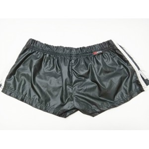 Boxer Short จาก X-Rock สีดำ เอวต่ำ ขาสั้น สูงเพียงหนึ่งคืบ ผ้า UV Gelanots นำเข้าจากญี่ปุ่น ผ้ามัน ลื่น :A-BOX-BK