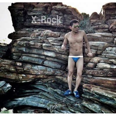 กางเกงในชาย X-Rock สไตล์แทงก้า สีฟ้า เปิดหน้าขาเว้าสูง ด้านหลังเต็มก้นแถบเอวเป็นสายอีลาสติกเนื้อนุ่ม :T610 กางเกงในชาย X-Rock สไตล์แทงก้า สีฟ้า เปิดหน้าขาเว้าสูง ด้านหลังเต็มก้นแถบเอวเป็นสายอีลาสติกเนื้อนุ่ม :T610