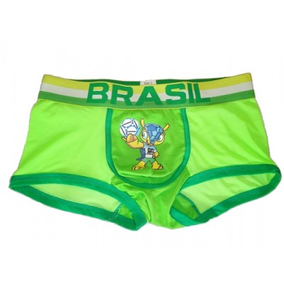 Boxer Short ซีทรู บอลโลก 2014 ทีมชาติบราซิล สีเขียว เซ๊กซี่ เร้าใจซีทรูด้านหลัง และต้นขาด้านหน้า :Brazil