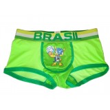  Boxer Short ซีทรู บอลโลก 2014 ทีมชาติบราซิล สีเขียว เซ๊กซี่ เร้าใจ ซีทรูด้านหลัง และต้นขาด้านหน้า  ช่วงเป้าด้านหน้าเป็นผ้า Cotton 95%...