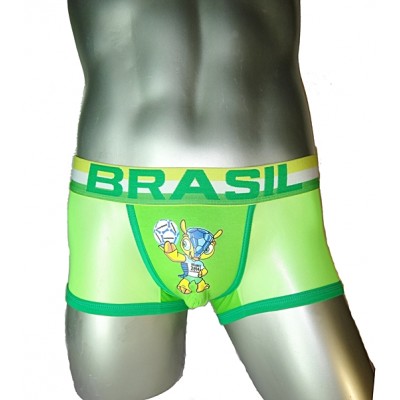 Boxer Short ซีทรู บอลโลก 2014 ทีมชาติบราซิล สีเขียว เซ๊กซี่ เร้าใจซีทรูด้านหลัง และต้นขาด้านหน้า :Brazil