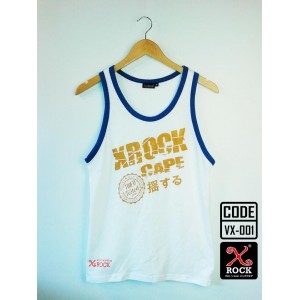 เสื้อกล้ามพื้นขาว X-ROCK สกรีน XRock Cape
Cotton Comfort ผลิตจากเส้นใยฝ้ายธรรมชาติ จึงสวมใส่สบายSoft :VX-001