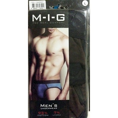 กางเกงในชาย M-I-G เอ็มไอจี Half Brief รุ่น Colourful  สีน้ำตาลเข้ม
1 กล่อง มี 2 ตัว ประกอบด้วย
ผ้านุ่ม :MIG-HB-BR