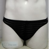  กางเกงในชาย Bikini สีดำ รุ่นตรง ลายเร้าใจอีกแบบ เนื้อผ้า Spandex 95% ,COTTON 5% 