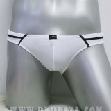  กางเกงในชาย Bikini สีขาว สวมใส่แล้วกระชับตัว รัดตัว สบายตัว และดูเซ็กซี่อีกแบบ เนื้อผ้า Spandex 100%...