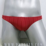  กลับมาอีกครั้ง Bikini สีแดง เน้นลายเส้น Spandex ผสม Cotton เนื้อนิ่ม ลายสวย ใส่สบายมาก สไตล์ M-Body ครับ 