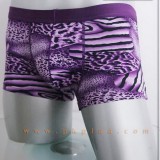    Boxer ลายเสือ  สีม่วง ผ้านิ่ม ใส่สบาย 