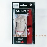  กางเกงในชาย M-I-G เอ็มไอจี รุ่น Tanga Red สไตล์เว้าโคนขา  จัดรายการขายเป็นแพค แพคละ 2 ตัว...