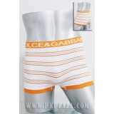  บ็อกเซอร์ Boxer พื้นขาว ลายส้ม Dolce&Gabbana เก๋ไปอีกแบบ เนื้อผ้า 90% Microfiber 10% Elastane...