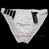  กางเกงในชาย X-Rock สีขาว มีแถบข้างสีดำ ﻿รูระบายเล็กๆ 360 องศารอบตัว ผ้าสเปนเดกซ์ใส่สบาย...