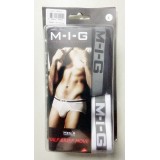  กางเกงในชาย M-I-G เอ็มไอจี Half Brief Sport รุ่น MOVE สไตล์ฮาล์ฟบริฟ  1 กล่อง มี 2 ตัว ประกอบด้วย สีดำ 1...