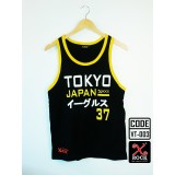  เสื้อกล้ามพื้นดำ X-ROCK ขอบเหลือง สกรีน TOKYO JAPAN  
 Cotton Comfort ผลิตจากเส้นใยฝ้ายธรรมชาติ...