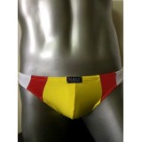  กางเกงในชาย X-Rock A062 พื้นสีเหลืองสดใส ตัดขอบหน้าแดง-ขาว ผ้า Spandex โฉบเฉี่ยวใส่สบาย...